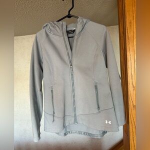 Under Armour Light Gray Full-Zip Hoodie